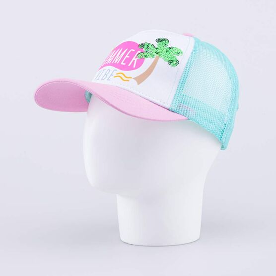 07809078-40 Кепка-бейсболка с сеткой для девочки Летний день для девочки разноцветный фото №2
