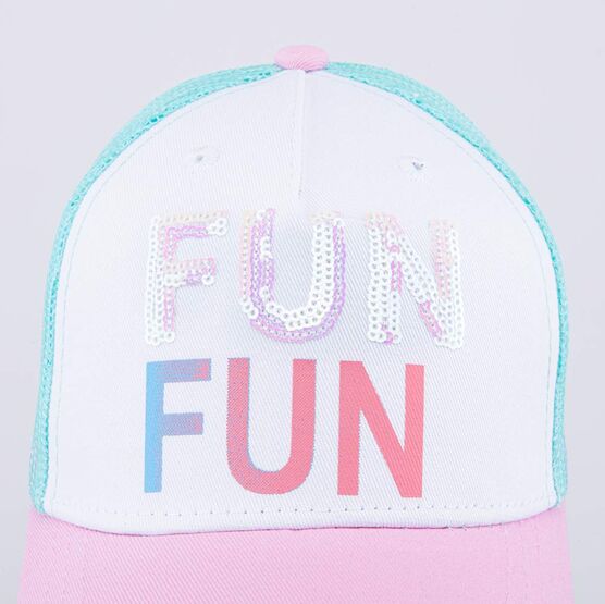 07809079-41 Кепка-бейсболка с сеткой для девочки для девочки розовый + голубой фото №5