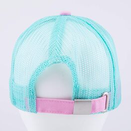 07809079-41 Кепка-бейсболка с сеткой для девочки для девочки розовый + голубой фото №4
