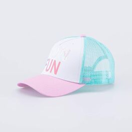 07809079-41 Кепка-бейсболка с сеткой для девочки для девочки розовый + голубой