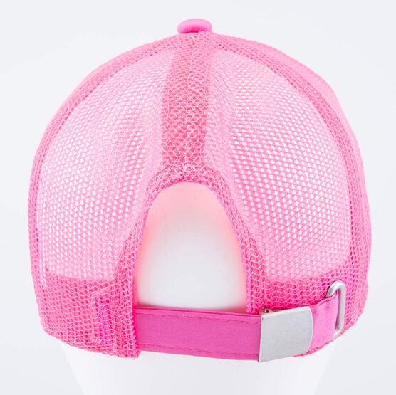 07809086-40 Кепка-бейсболка с сеткой для девочки розовый для девочки розовый + белый фото №4