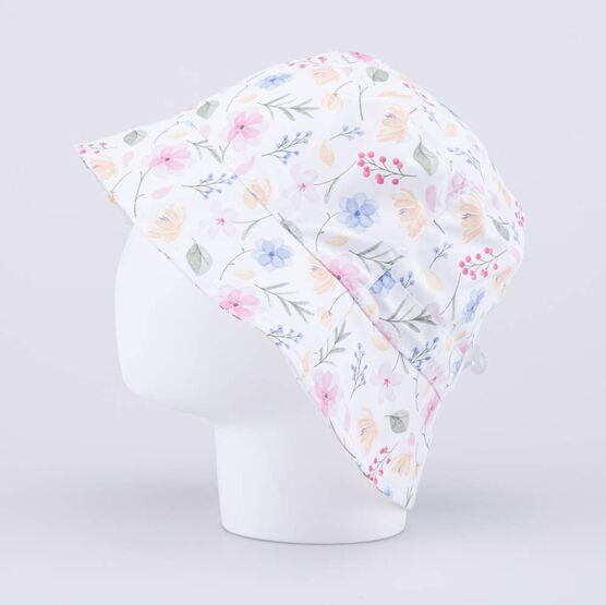 07810018-40 Белая панама для девочки Полевые цветы для девочки белый фото №3