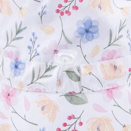 07810018-40 Белая панама для девочки Полевые цветы для девочки белый фото №4