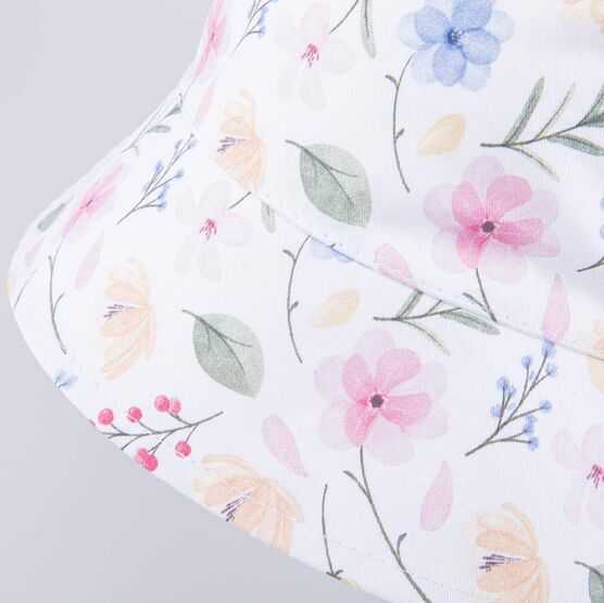 07810018-40 Белая панама для девочки Полевые цветы для девочки белый фото №5