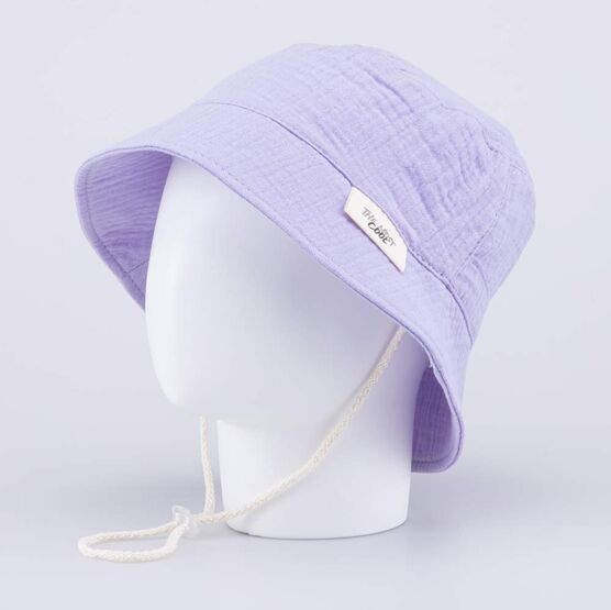 07811960-42 Панама из муслина сиреневая для девочки сиреневый фото №2
