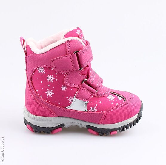 254948-45 Мембранные ботинки с LED-подсветкой для девочки роз-фук фото №2