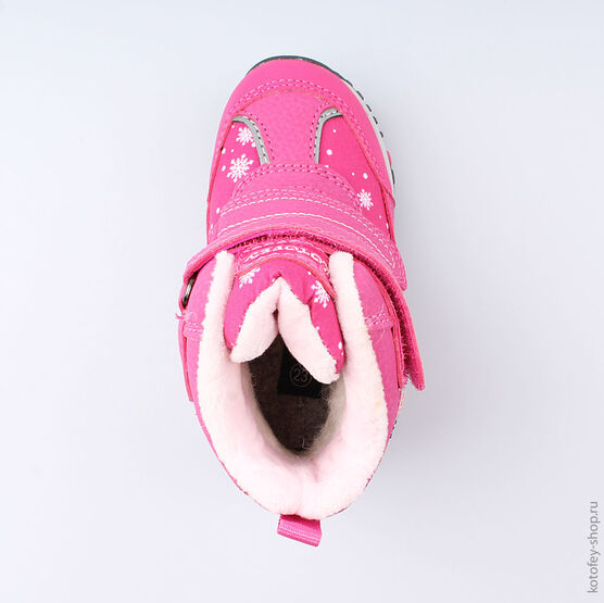 254948-45 Мембранные ботинки с LED-подсветкой для девочки роз-фук фото №4