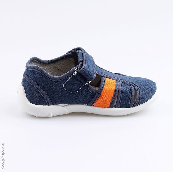 421005-19 Сандалии текстильные для мальчики син-ора фото №2