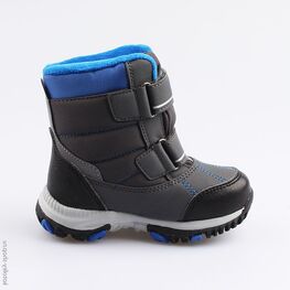 254960-42 Мембранные ботинки для мальчики сер-син фото №2