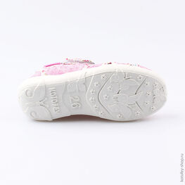 421035-12 Босоножки текстильные для девочки розовый фото №3