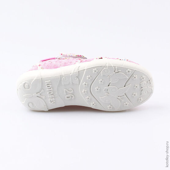 421035-12 Босоножки текстильные для девочки розовый фото №3