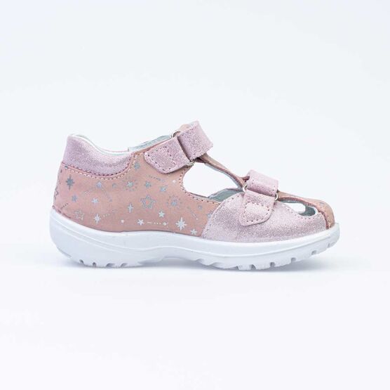 322120-22 Босоножки для девочки из натурального нубука для девочки розовый фото №2