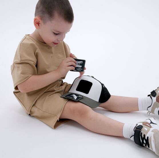 07711783-40 Кепка-бейсболка с сеткой для мальчики белый фото №5