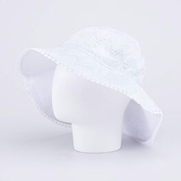 07811710-40 Панама ажурная белая для девочки белый