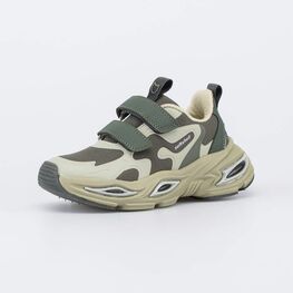 344579-12 Детские кроссовки из Softshell для мальчики оливковый