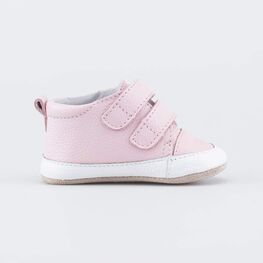 002139-22 Кожаные пинетки на липучке для девочки розовый фото №2