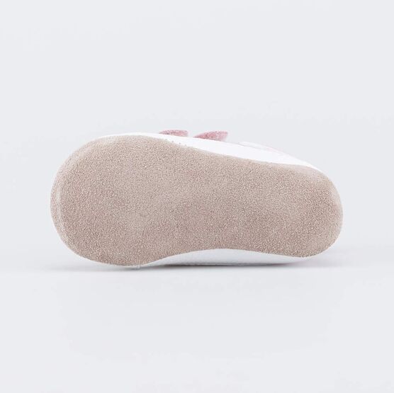 002139-22 Кожаные пинетки на липучке для девочки розовый фото №3