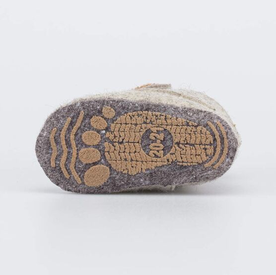 007013-49 Войлочные пинетки для мальчика Мишка для мальчики бежевый фото №3