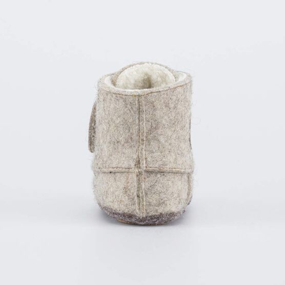 007013-49 Войлочные пинетки для мальчика Мишка для мальчики бежевый фото №5