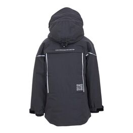 07757019-41 Куртка-парка с карманом на спине серая для мальчики темно-серый фото №3