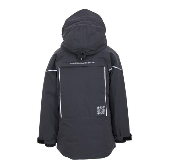 07757019-41 Куртка-парка с карманом на спине серая для мальчики темно-серый фото №3