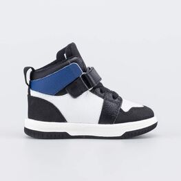 152397-12 Демисезонные ботинки-кеды для мальчика для мальчики черный + белый фото №2