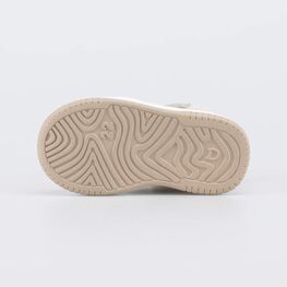 152397-13 Кожаные ботинки-кеды для девочки для девочки бежевый + розовый фото №3