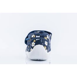 421037-12 Босоножки текстильные для девочки светло-синий фото №4