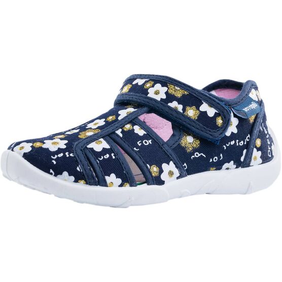 421037-12 Босоножки текстильные для девочки светло-синий