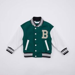 07757058-40 Куртка-бомбер для мальчика для мальчики зел-беж