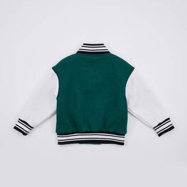 07757058-40 Куртка-бомбер для мальчика для мальчики зел-беж фото №2