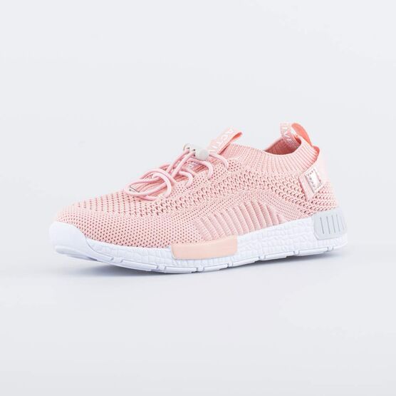 441011-15 Розовые текстильные кроссовки для девочки розовый