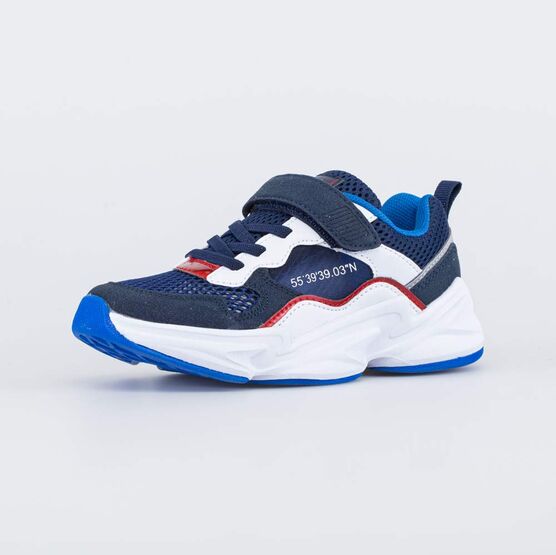 644334-14 Кроссовки для мальчика для мальчики син-бел