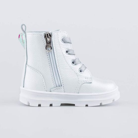 152332-22 Ботинки из натуральной кожи Крылья Феи для девочки серебристый фото №2