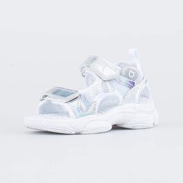 124023-13 Пляжные сандалии белые для девочки белый