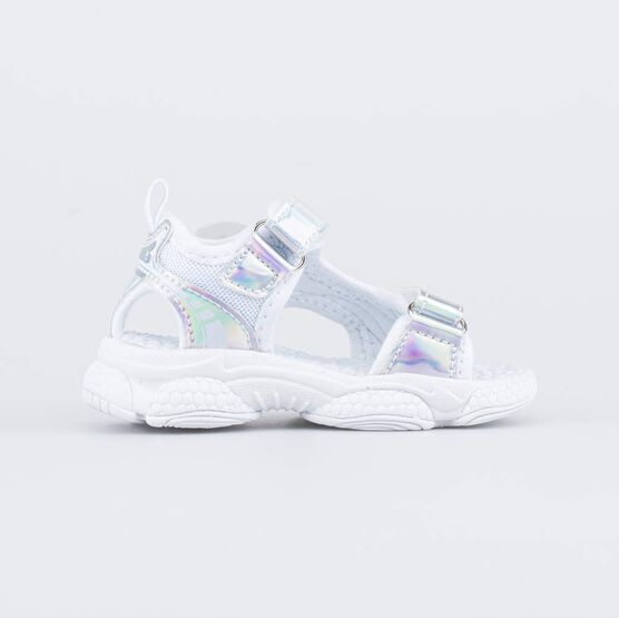 124023-13 Пляжные сандалии белые для девочки белый фото №2