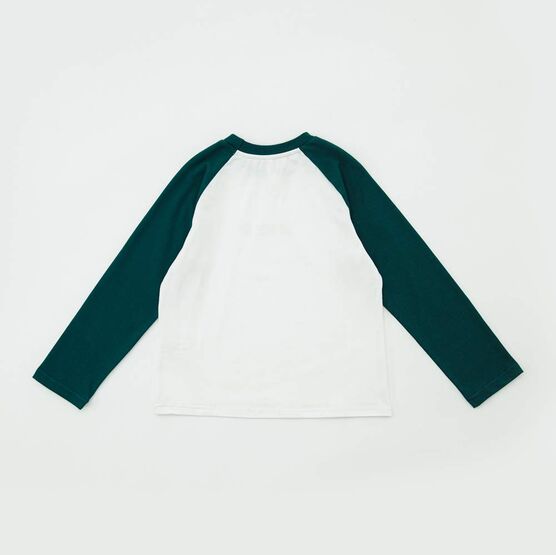 07702064-40 Лонгслив для мальчика белый + зеленый для мальчики белый + зеленый фото №2