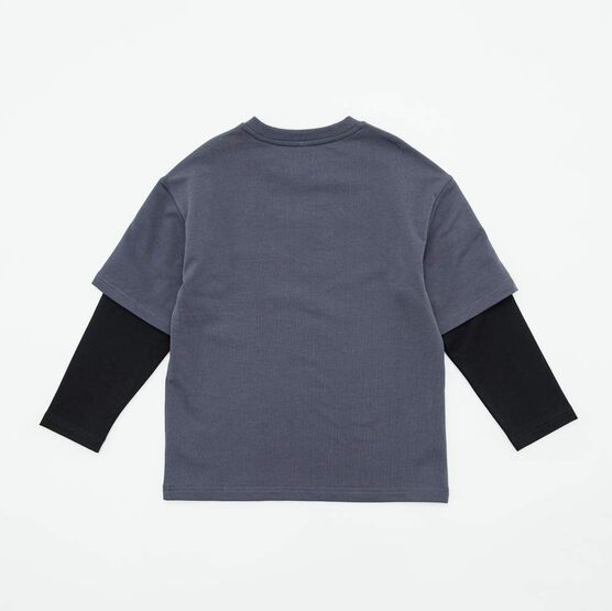 07702065-40 Джемпер-обманка для мальчика черный для мальчики черный фото №2