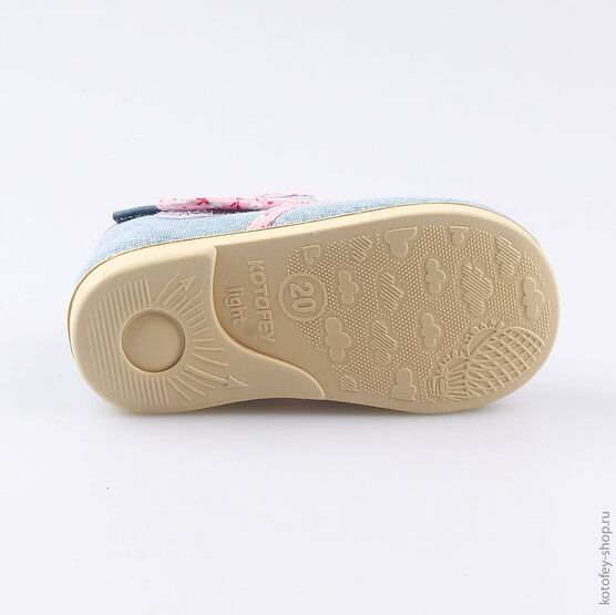 031055-71 Текстильная обувь для девочки гол-роз фото №3