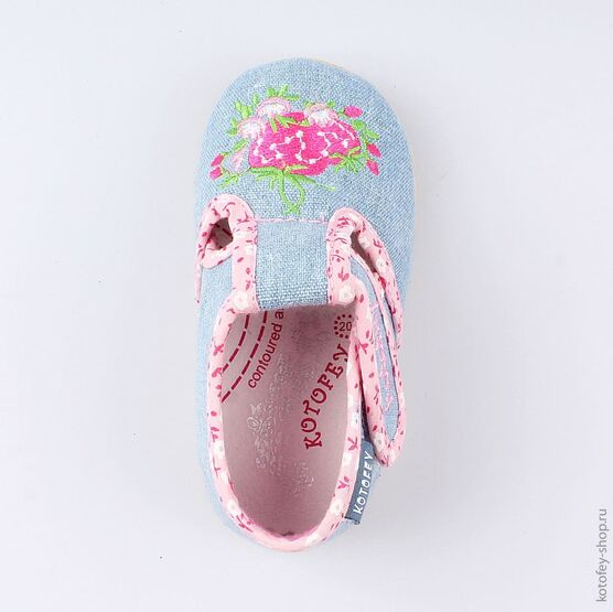 031055-71 Текстильная обувь для девочки гол-роз фото №4