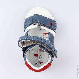 022110-22 Туфли летние для мальчики син-бел-кра фото №4