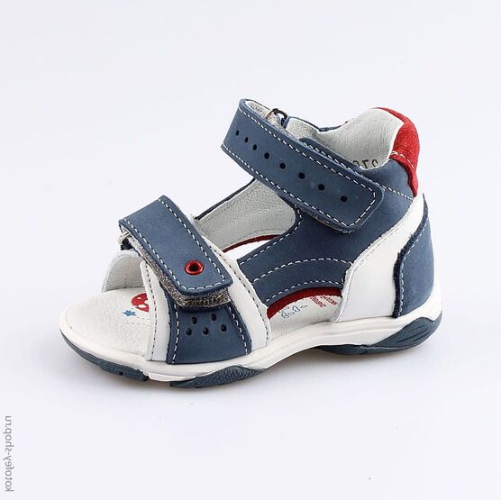 022110-22 Туфли летние для мальчики син-бел-кра