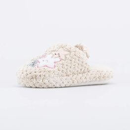 331308-12 Домашние тапочки Звездочки для девочки бежевый