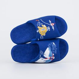531302-11 Домашние тапочки Веселая рыбалка для мальчики синий фото №4