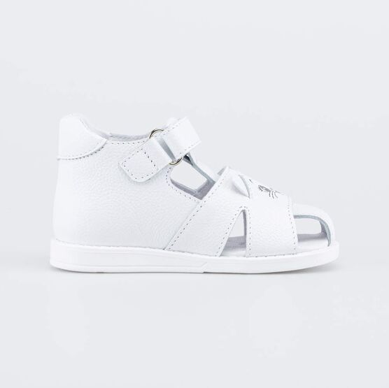 122228-21 Белые сандалии для девочки Котенок для девочки белый фото №2