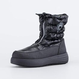 664993-42 Черные мембранные сапожки для девочки черный