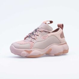 744161-71 Кроссовки на шнурках для девочки розовый