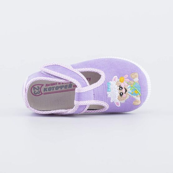 231230-11 Текстильная обувь для девочки сиреневый фото №4