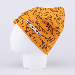 07711954-42 Шапка для мальчика Динозавры для мальчики горчичный фото №2