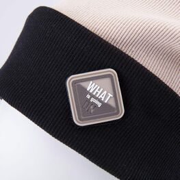 07711956-44 Шапка с отворотом для мальчика бежевый для мальчики бежевый + черный фото №3